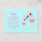 Flamingo Baby shower Cute Tropical Informatiekaartje (Voorkant)