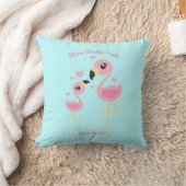 Flamingo Baby shower Cute Tropical Kussen (Deken)