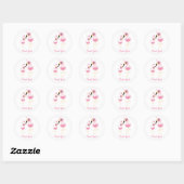 Flamingo Baby shower Cute Tropical Ronde Sticker (Vel)