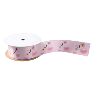 Flamingo Baby shower Cute Tropical Satijnen Lint