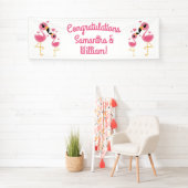 Flamingo Baby shower Cute Tropical Spandoek (Insitu)