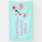 Flamingo Baby shower Cute Tropical Spandoek (Verticaal)