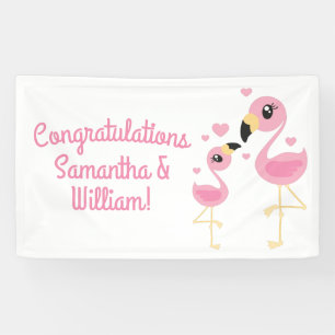Flamingo Baby shower Cute Tropical Spandoek