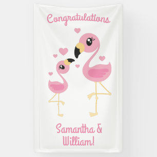 Flamingo Baby shower Cute Tropical Spandoek