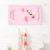 Flamingo Baby shower Cute Tropical Spandoek (Insitu)