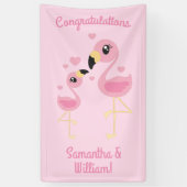 Flamingo Baby shower Cute Tropical Spandoek (Verticaal)