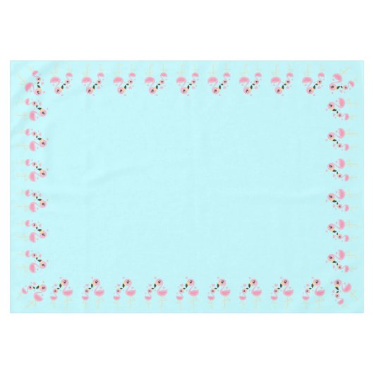 Flamingo Baby shower Cute Tropical Tafelkleed (Voorkant (Horizontaal))