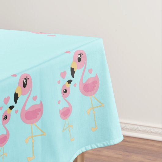 Flamingo Baby shower Cute Tropical Tafelkleed (Voorbeeld)