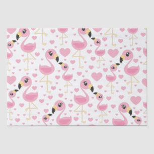 Flamingo Baby shower Cute Tropical Tissuepapier