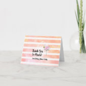 Flamingo Baby shower Dank u Bedankkaart (Voorkant)