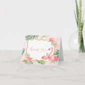 Flamingo Baby shower Dank u Kaart (Voorkant)
