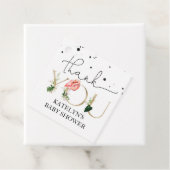 Flamingo Baby shower Dank u Label (In situ)