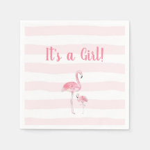 Flamingo baby shower decor