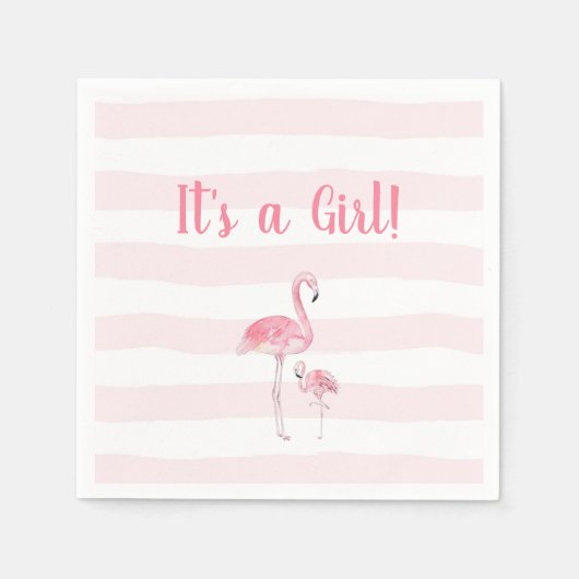 Flamingo baby shower decor servet (Voorkant)