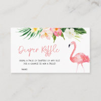 Flamingo Baby shower Diaper Raffle