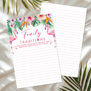 Flamingo Baby shower Familie Tradities Blad