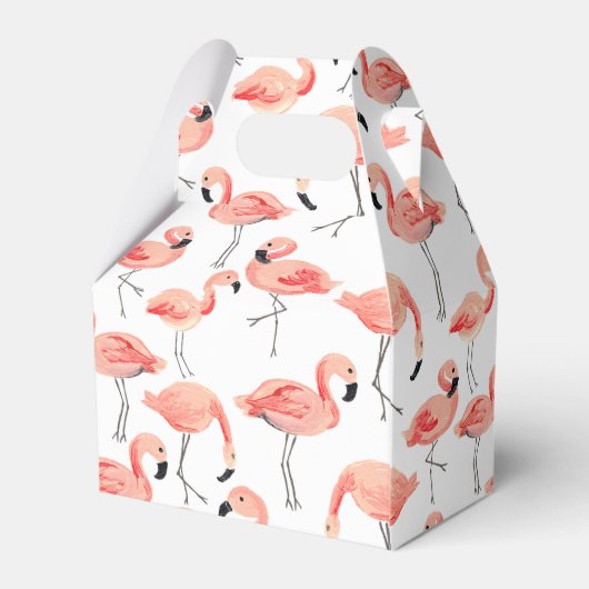 Flamingo Baby shower Favor Boxes Bedankdoosjes (Achterkant)