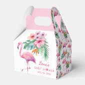 Flamingo Baby shower Favoriet Box – Tropisch Roze Bedankdoosjes (Voorkant Zijde)