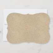 Flamingo Baby shower Invitation - Beach Sand Kaart (Achterkant)