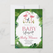 Flamingo Baby shower Invitation Kaart (Voorkant)