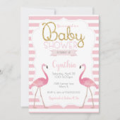 Flamingo Baby shower Invitation Kaart (Voorkant)