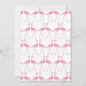 Flamingo Baby shower Invitation Kaart (Achterkant)