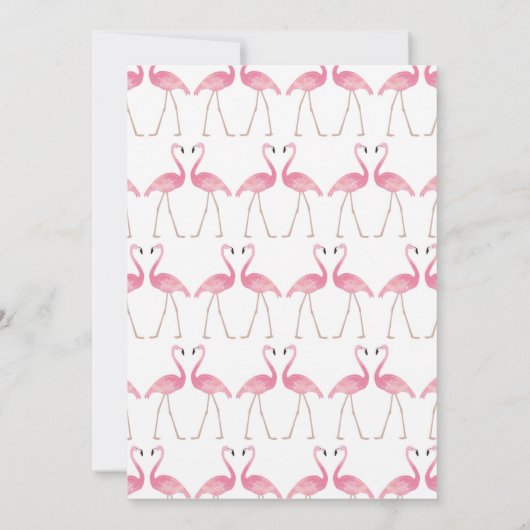 Flamingo Baby shower Invitation Kaart (Achterkant)