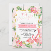 Flamingo Baby shower Invitation Kaart (Voorkant)