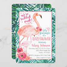 Flamingo Baby shower Invitation