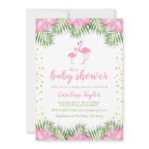 Flamingo Baby shower Invitation