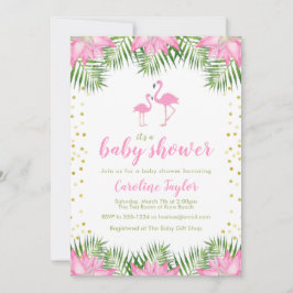 Flamingo Baby shower Invitation Kaart