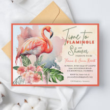 Flamingo Baby shower Invitation