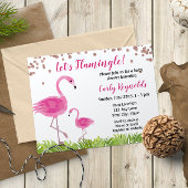 Flamingo Baby shower Invitation Kaart
