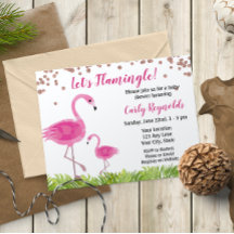 Flamingo Baby shower Invitation