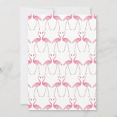 Flamingo Baby shower Invitation Kaart (Achterkant)
