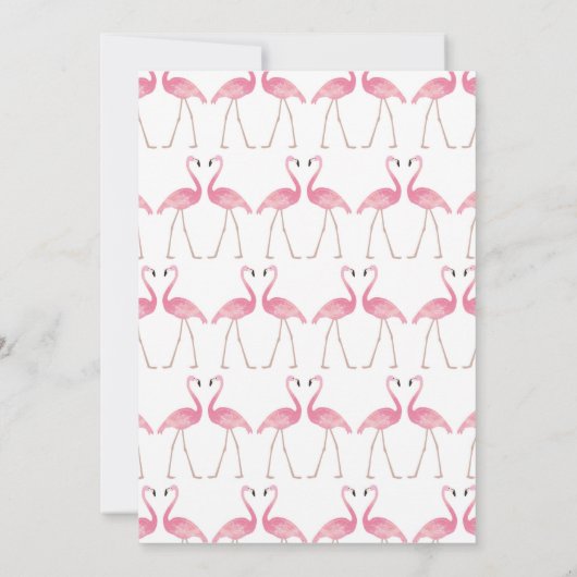 Flamingo Baby shower Invitation Kaart (Achterkant)
