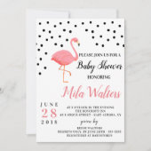 Flamingo Baby shower Invitation Kaart (Voorkant)