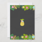 Flamingo Baby shower Invitation Tropical Shower Kaart (Achterkant)