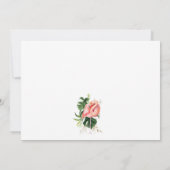 Flamingo Baby shower Invitation with Palm Leaves Kaart (Achterkant)