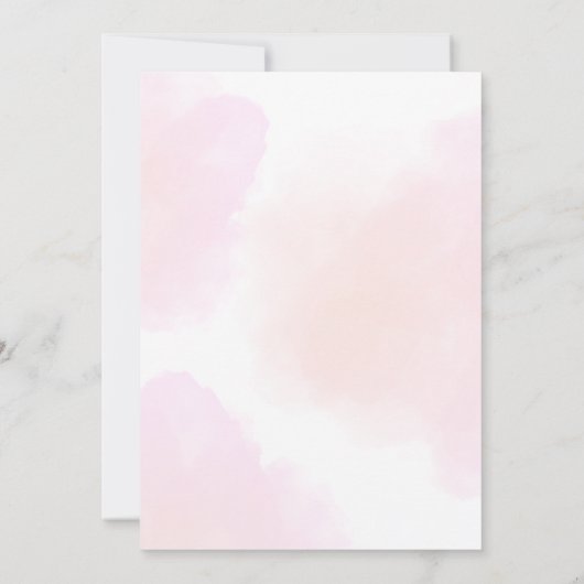 Flamingo Baby shower Kaart (Achterkant)