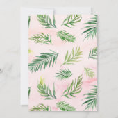 Flamingo Baby shower Kaart (Achterkant)