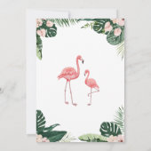Flamingo Baby shower Kaart (Achterkant)