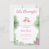 Flamingo baby shower kaart (Voorkant)