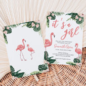 Flamingo Baby Shower Kaart