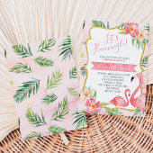 Flamingo Baby Shower Kaart