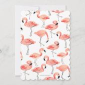 Flamingo Baby shower Kaart (Achterkant)