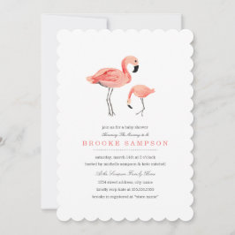 Flamingo Baby shower Kaart
