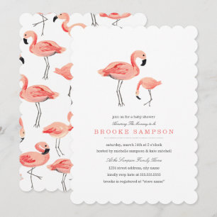 Flamingo Baby shower Kaart