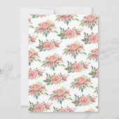 Flamingo Baby shower, moderne bloemen roze flaming Kaart (Achterkant)