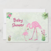 Flamingo Baby shower moeder en jongen Kaart (Voorkant)